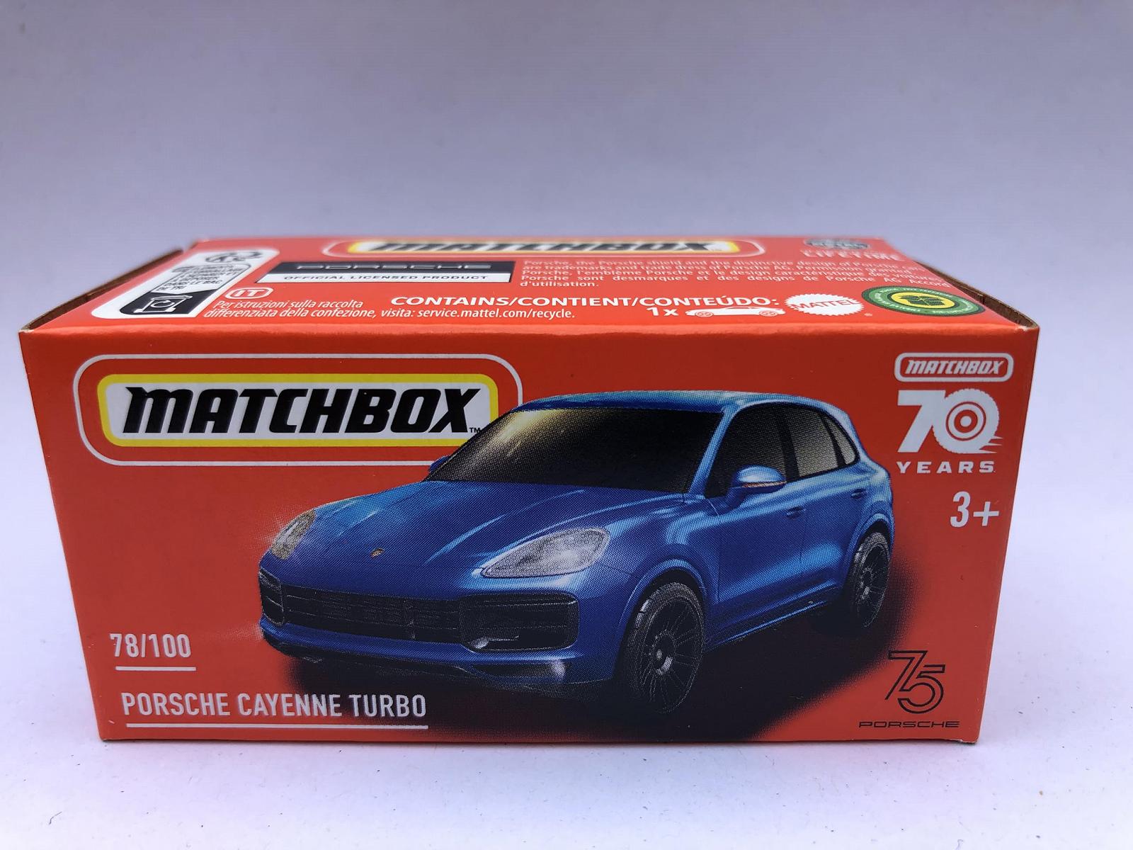 Модель Matchbox Power Grabs Porsche Cayenne Turbo Металлик Синий 78/100 HLF04, фото №1