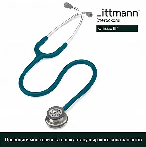 Стетоскоп 3M Littmann Classic III 69см Лазурний synthetic.ua - Фото 1