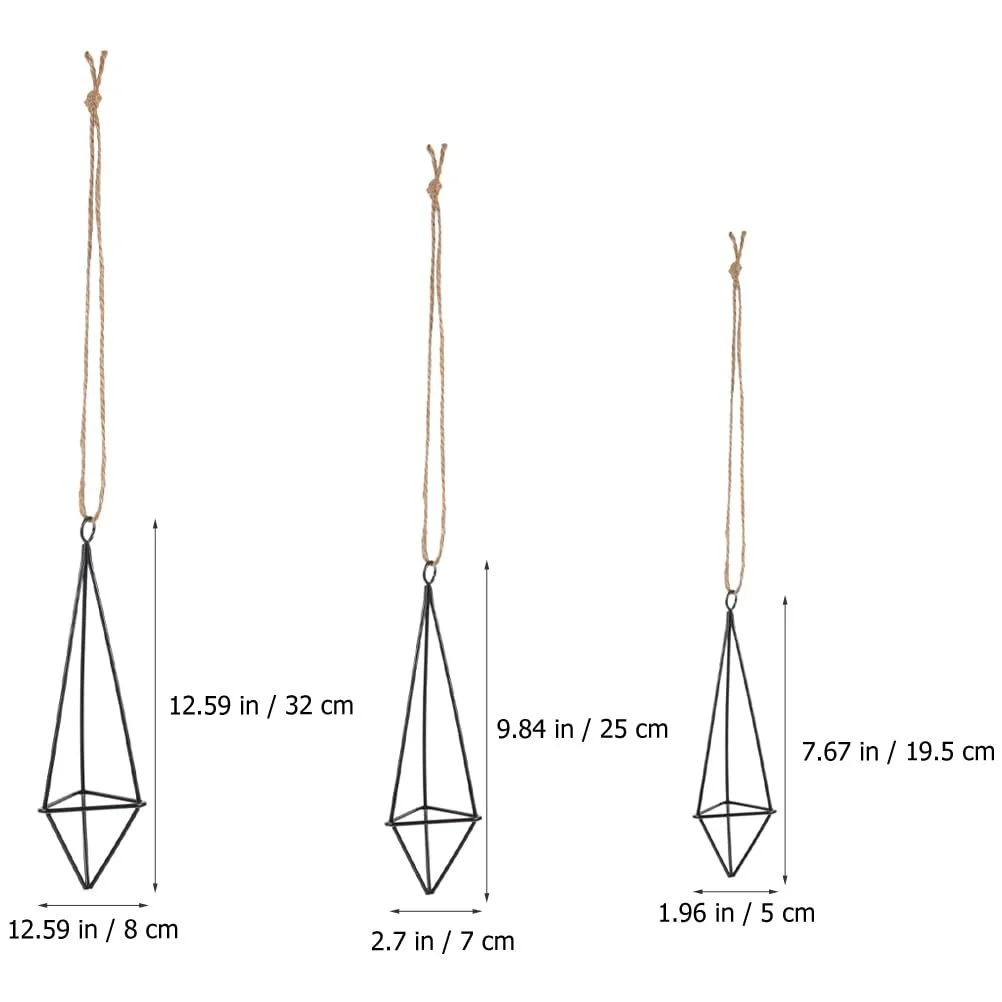 Подвесной металлический держатель для воздушных растений YARNOW геометрический Набор 3 шт., фото №4