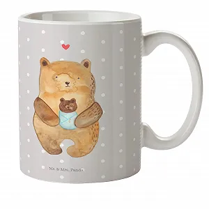 Детская кружка Mr. & Mrs. Panda Медведь Подарок для ребенка Внучка Дорожная кружка Плюшевый мишка Пластиковая посуда Мишка Детская кружка Крещение Кружка для кемпинга - Фото 1