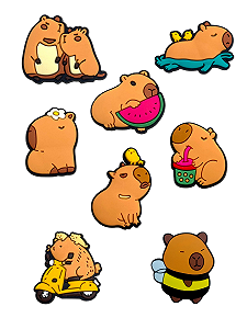 Джибітси Капібара capybara Jibbitz 8 шт аксесуари крокс прикраса Dz_148_1 - Фото 1