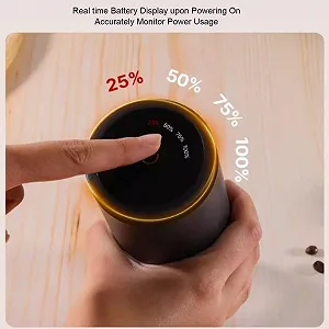 Электрическая кофемолка, портативная электрическая мельница для специй и кофейных зерен, беспроводная аккумуляторная для путешествий, кемпинга, офиса, эспрессо, объемом 110 мл synthetic.ua - Фото 1