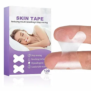 Пластирі для рота для сну, 120 шт., Преміум класу, Проти хропіння, для дихання носом - Фото 1