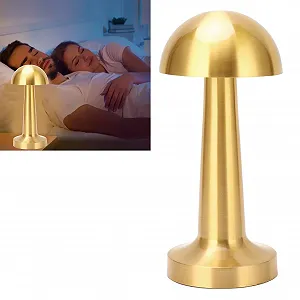 Настільна лампа Fafeicy Mushroom бездротова акумуляторна металева Type-C Золотистий synthetic.ua - Фото 1