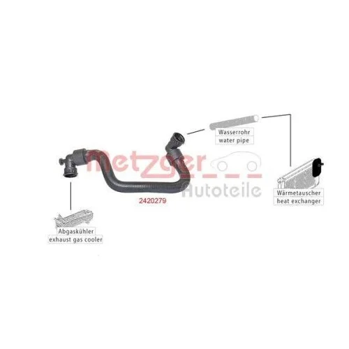 Шланг радиатора METZGER 2420279 для PEUGEOT, фото №2 Шланг радиатора METZGER 2420279 для PEUGEOT, фото №2
