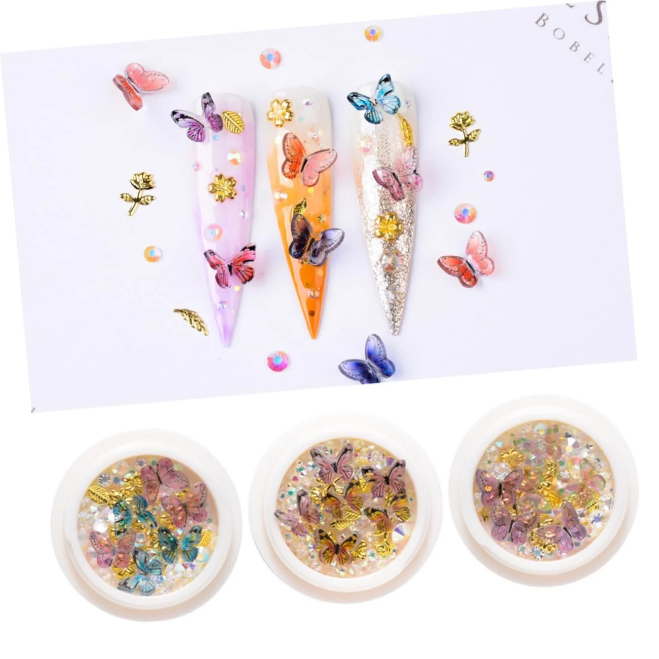 Стразы для ногтей Healeved, наклейки для маникюра, блестящие украшения для натуральных и искусственных ногтей для дома и салона, фото №3