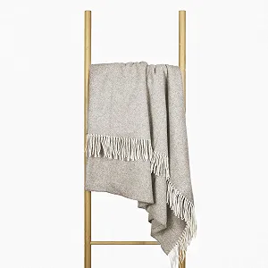 Вовняна Покривало Merino 140 x 200 см - М'яка Покривало з вовни мериноса з 10% кашеміру - Фото 1