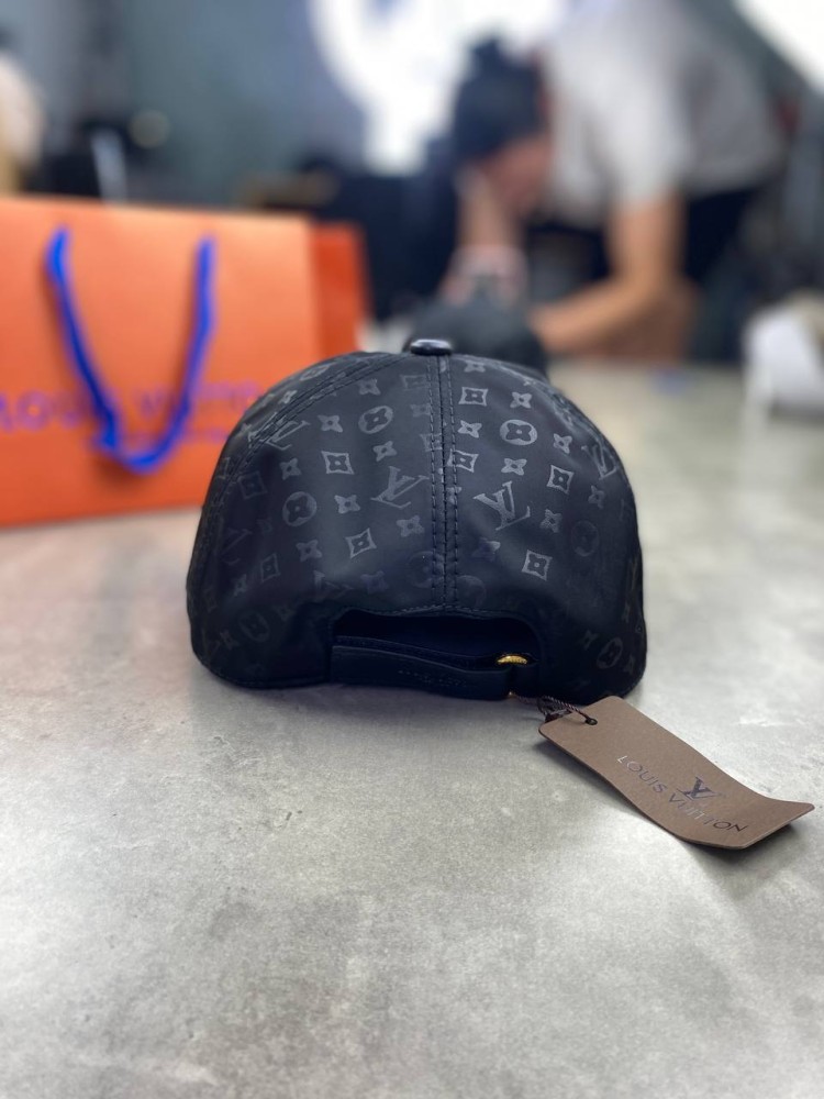 Кепка Louis Vuitton монограмм черная gu564, фото №5