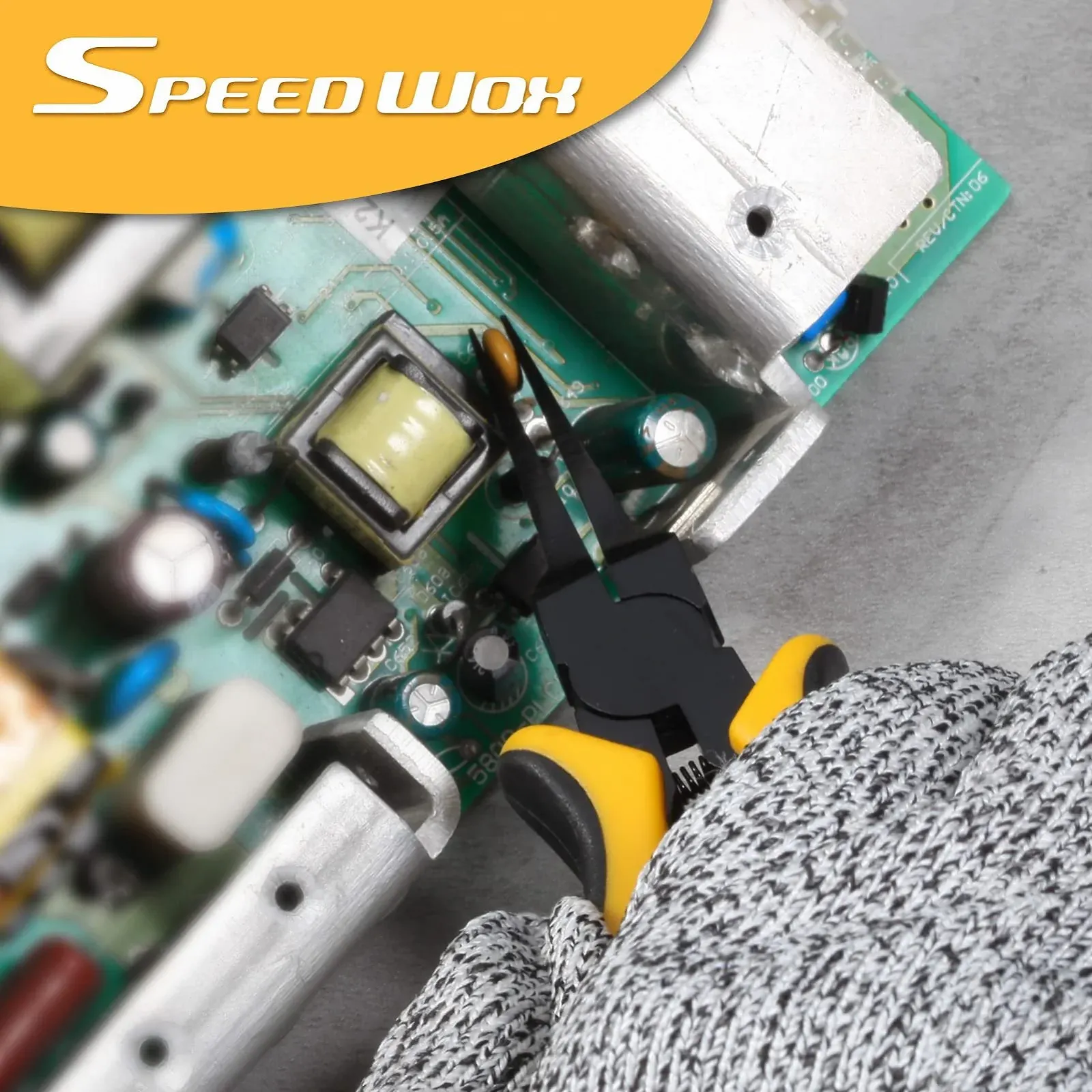 Тонкогубцы SPEEDWOX Плоскогубцы 14 см - Мини плоскогубцы с гладкими губками для изготовления ювелирных изделий, рукоделия, ремонта печатных плат, фото №6