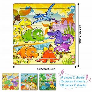 Купити Набір дитячих пазлів Dinosaur 3 рівні складності 9, 16, 20 елементів - Фото 1 Набір дитячих пазлів Dinosaur 3 рівні складності 9, 16, 20 елементів - Фото 1