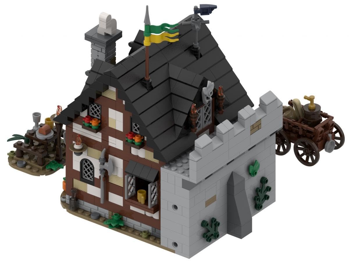 Конструктор BlueBrixx Pro 108034 Будинок для гостей Замок Bärenfels 1041 елементів Синій, фото №4