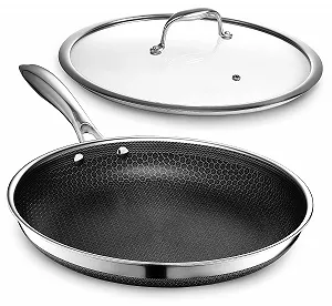 Сковорода HexClad Hybrid / 30,5 см / с крышкой - Фото 1