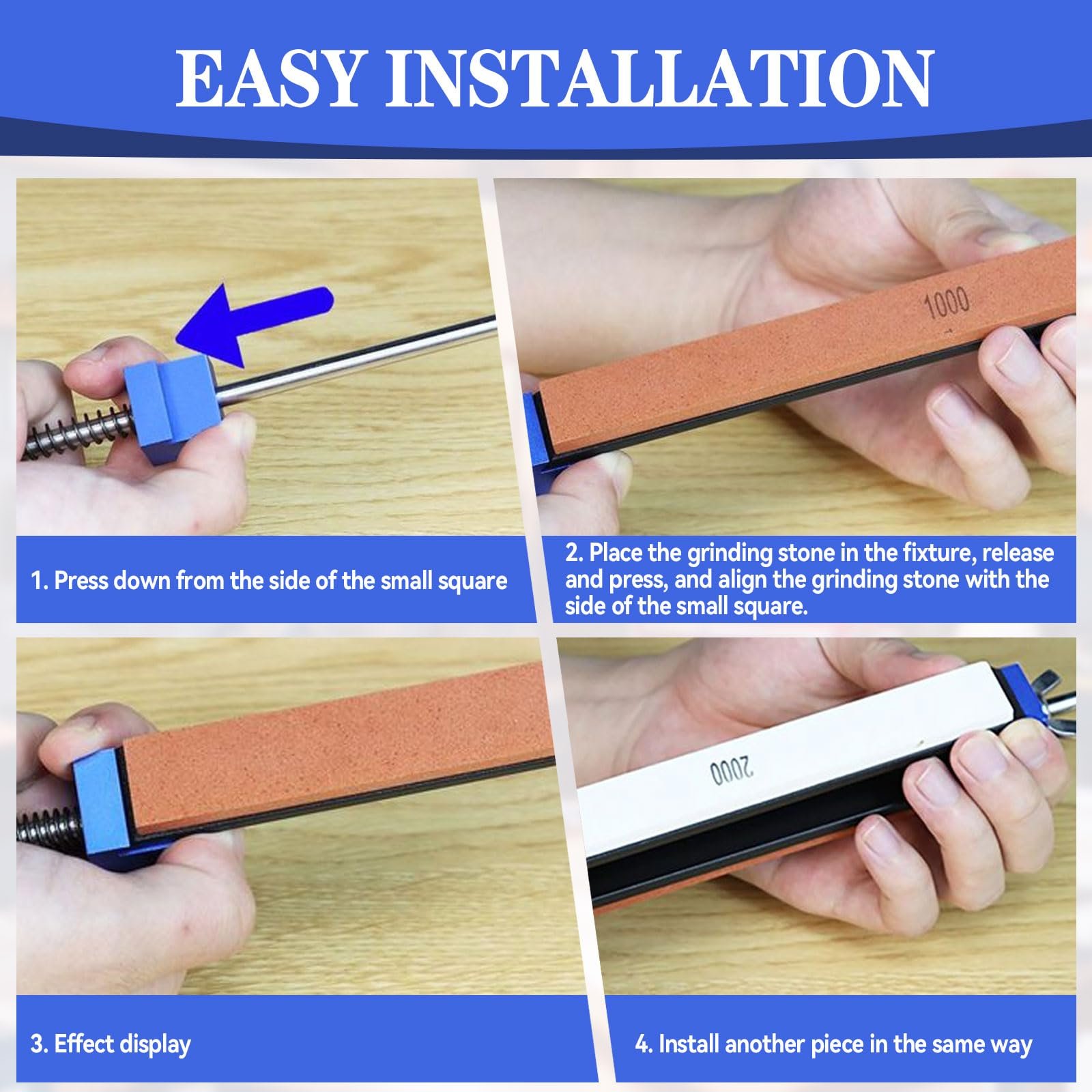 Професійна система заточування ножів ручна з фіксованим кутом та 8 каменями, фото №3 Професійна система заточування ножів ручна з фіксованим кутом та 8 каменями, фото №3