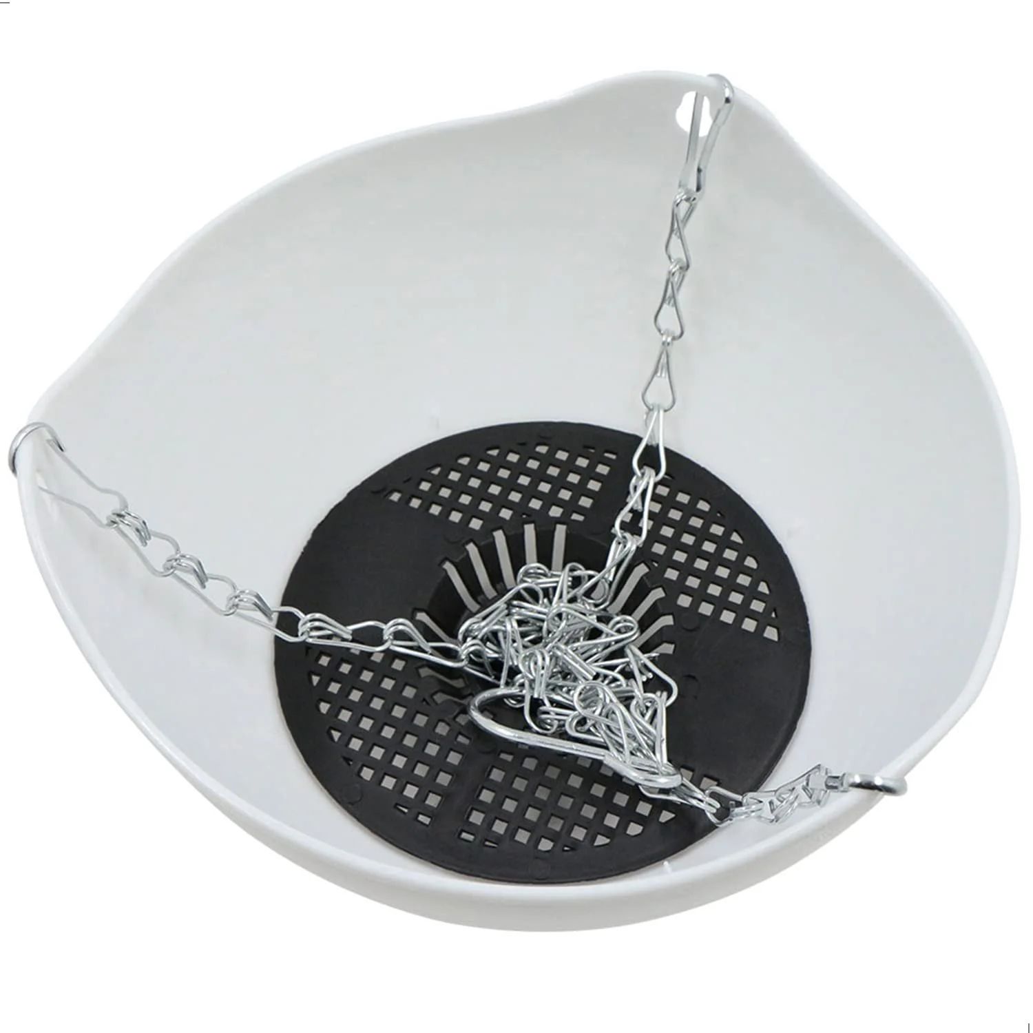 Подвесное кашпо пластиковое с цепочкой и крючком для балкона и сада, фото №3