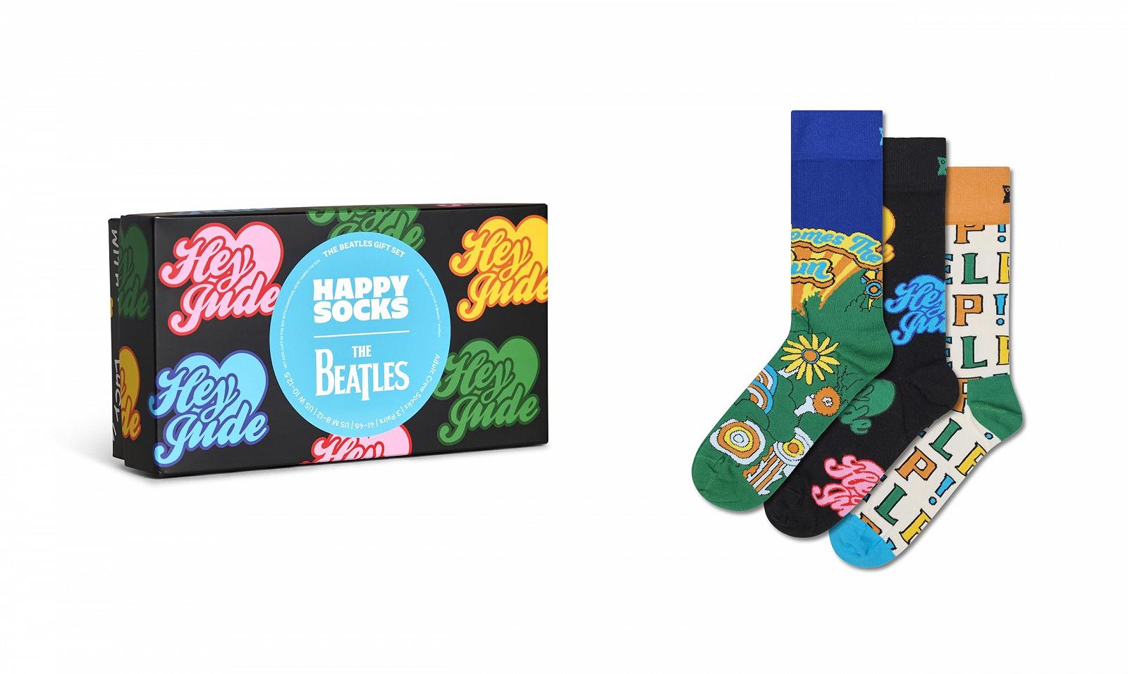 Набор носков Happy Socks Exclusive Beatles в подарочной коробке, музыкальная тематика, для мужчин и женщин, фото №1
