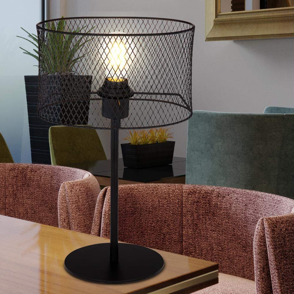 Настольная лампа Metal Mesh Black Овальная Черная, фото №3