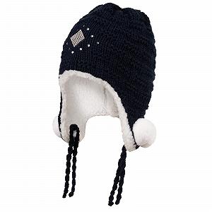 Зимняя шапка с ушками для девочек AJS Inka Indio со стразами synthetic.ua - Фото 1