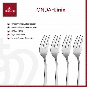 Вилка для торта Gerlach Onda, набор на 6 персон, маленькие вилки, десертные столовые приборы, нержавеющая сталь, глянцевые, набор 6 шт. цена на synthetic.ua - Фото 1 Вилка для торта Gerlach Onda, набор на 6 персон, маленькие вилки, десертные столовые приборы, нержавеющая сталь, глянцевые, набор 6 шт. synthetic.ua - Фото 1