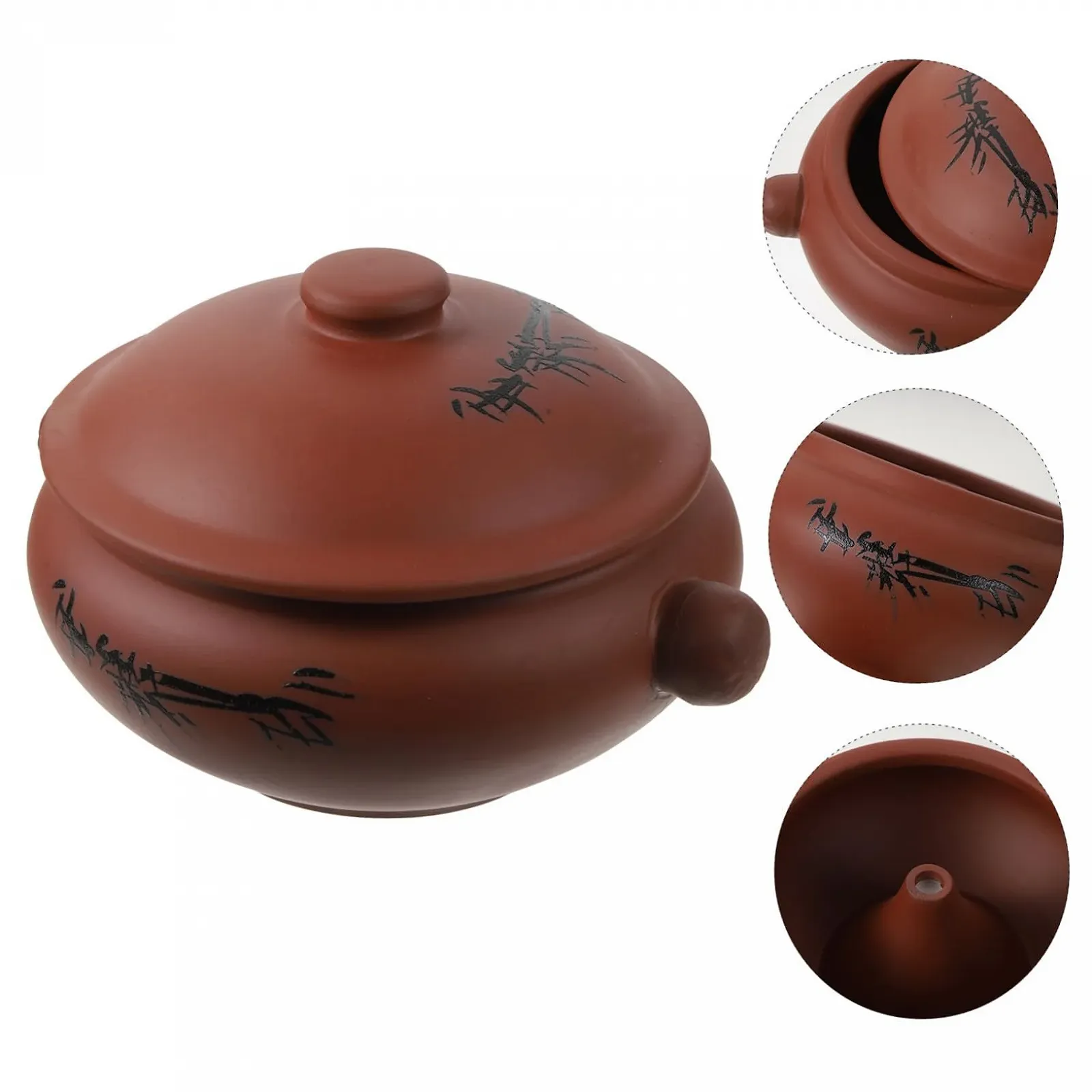 Кастрюля-кассероль GALPADA керамическая Антипригарная Черная, фото №7