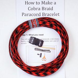 Набір для браслета з паракорду PARACORD PLANET Do It Yourself Cobra Braid Survival з інструкціями - Фото 1