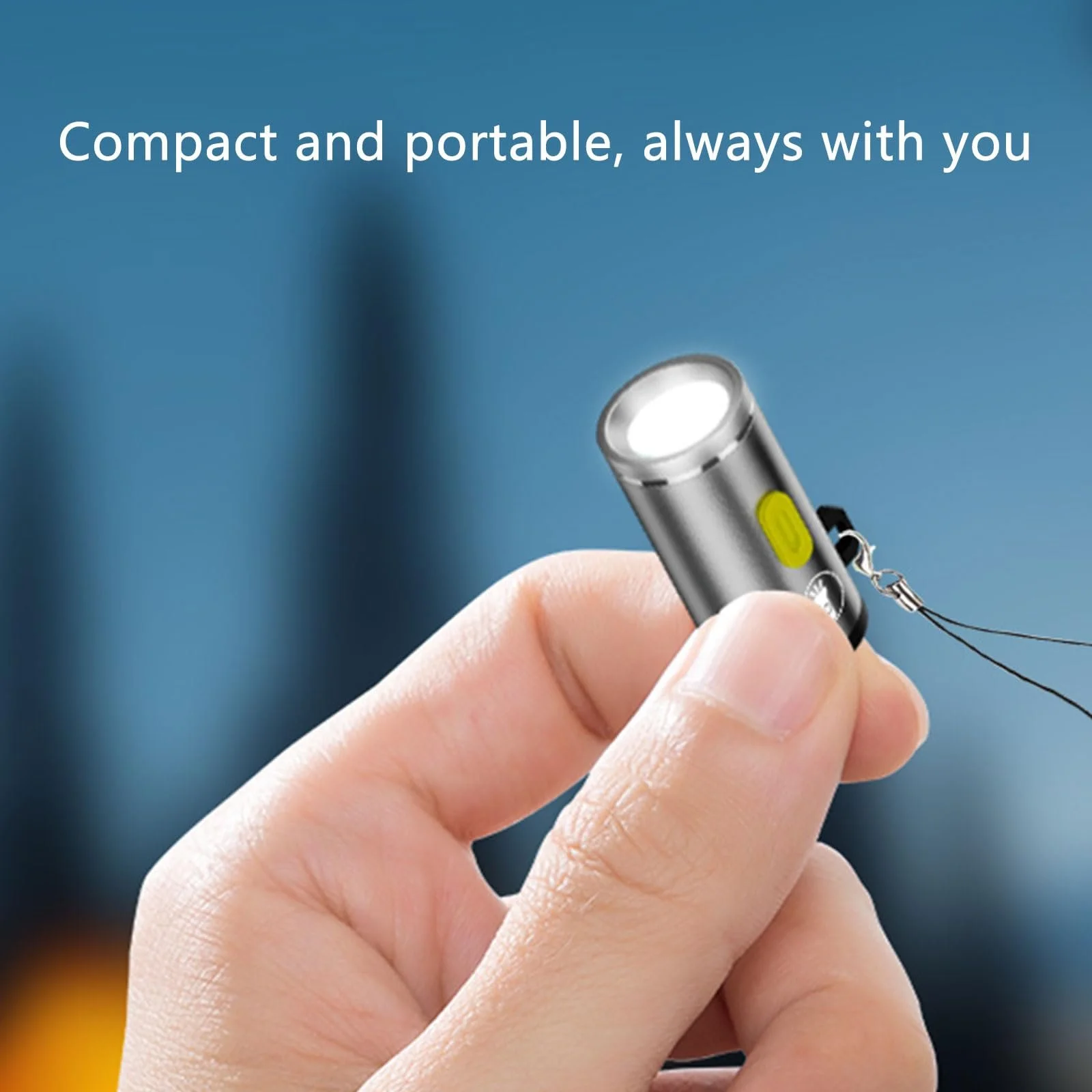 Кишеньковий ліхтарик Handtyp C без батареї зі сильним світлодіодним освітленням для щоденного носіння Портативний світлодіодний USB Type C, фото №4