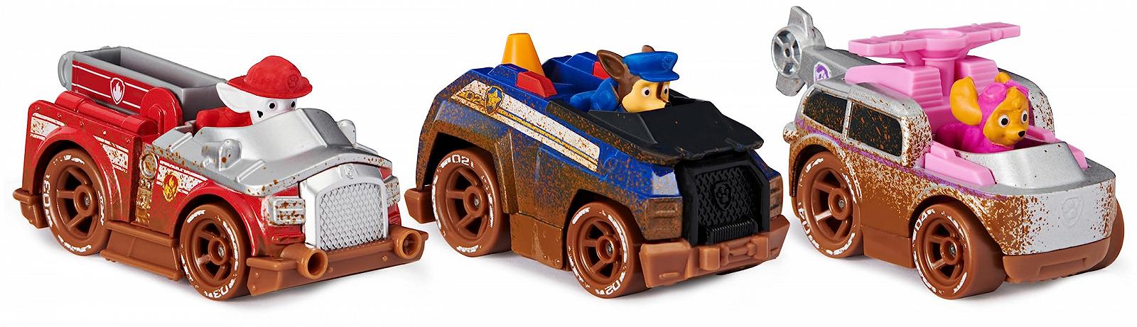 Іграшкові автомобілі PAW PATROL True Metal Mud Decor 1:55 металеві Skye, Chase і Marshall 3 шт., фото №2 Іграшкові автомобілі PAW PATROL True Metal Mud Decor 1:55 металеві Skye, Chase і Marshall 3 шт., фото №2
