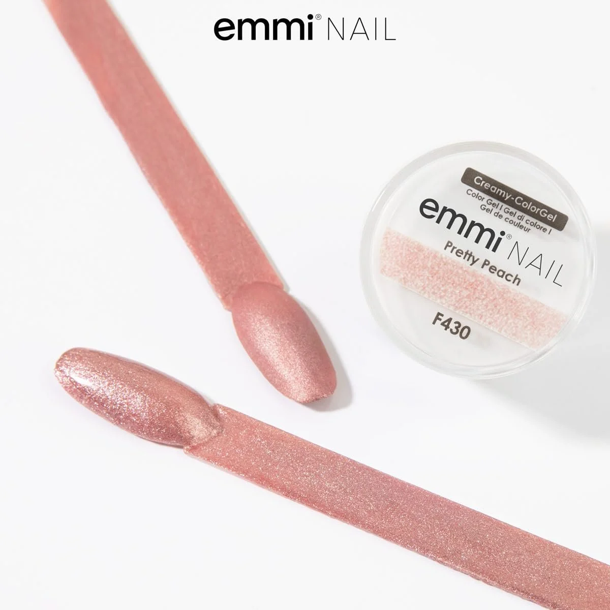 Гель-лак Emmi Nail Glitter Pink Цвет Pretty Peach, 5 мл, фото №4