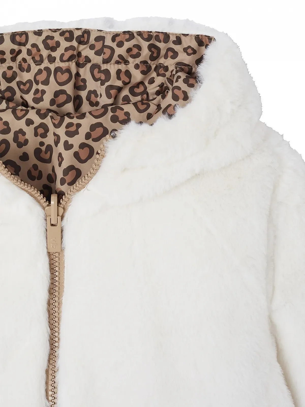 Девичья Куртка Vertbaudet Двусторонняя с капюшоном, леопардовым принтом и искусственным мехом, фото №4 Девичья Куртка Vertbaudet Двусторонняя с капюшоном, леопардовым принтом и искусственным мехом, фото №4