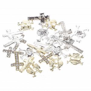 Украшения для ногтей MERRYHAPY, 3D-подвески, стразы, сплав, 30 шт. - Фото 1