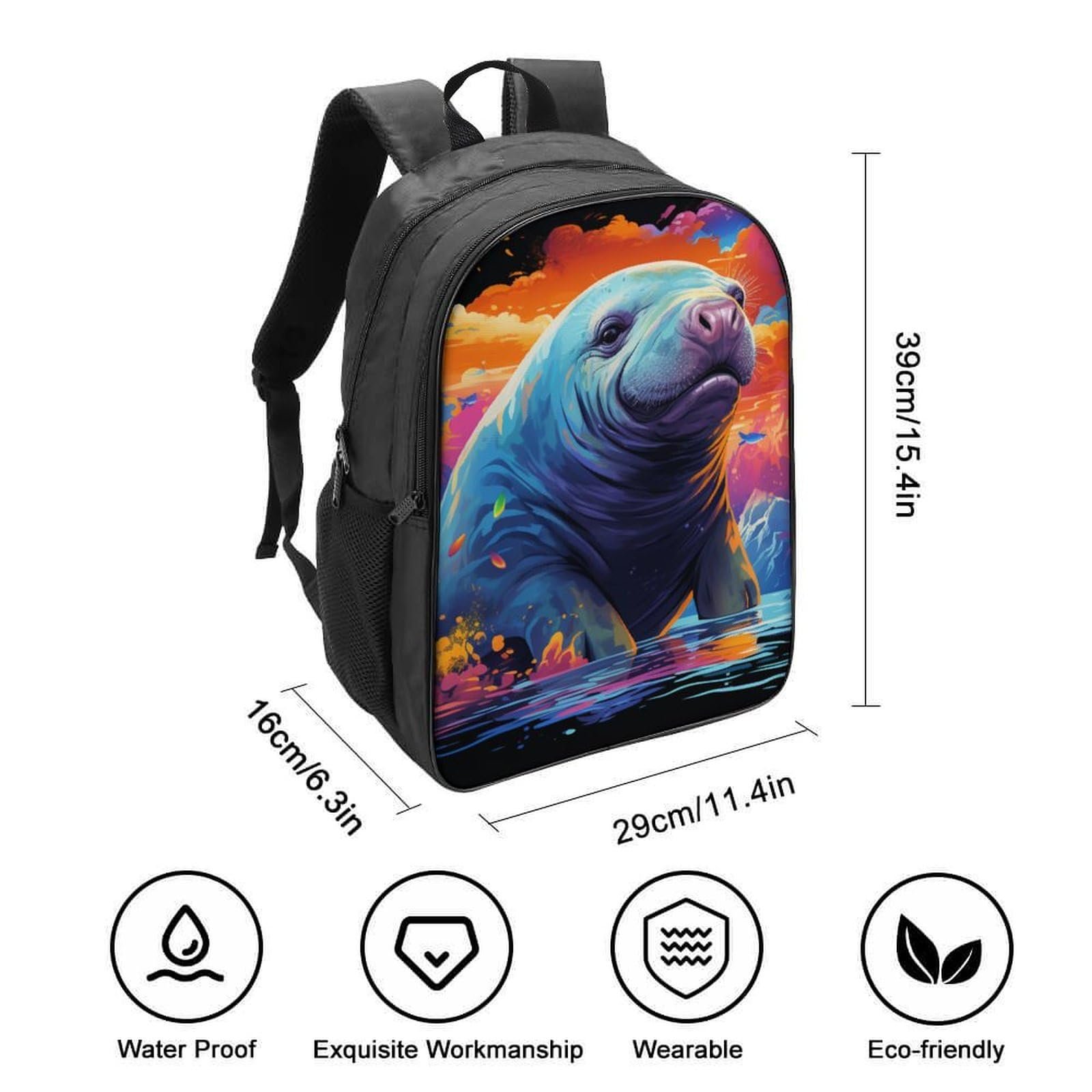 Ранец DPEOANEBN Manatees 40x28x16см, фото №2