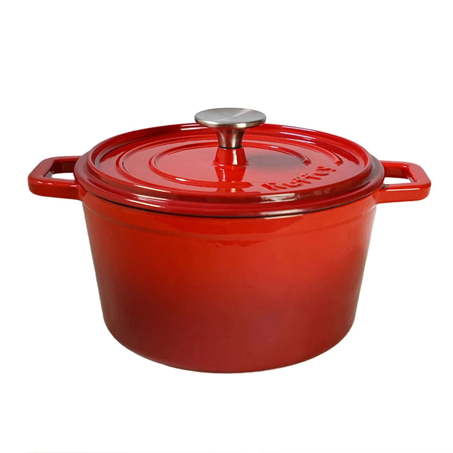 Каструля AIBAB емальована чавунна кругла для супу двовушна 22 см 3.7 л червона, фото №1 Каструля AIBAB емальована чавунна кругла для супу двовушна 22 см 3.7 л червона, фото №1