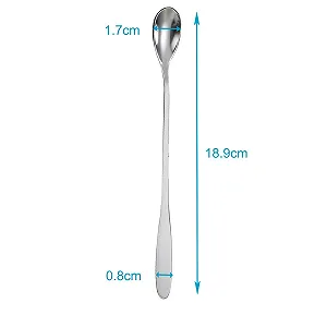 Десертна ложка з нержавіючої сталі, набір 12 штук, 19 см, довга synthetic.ua - Фото 1