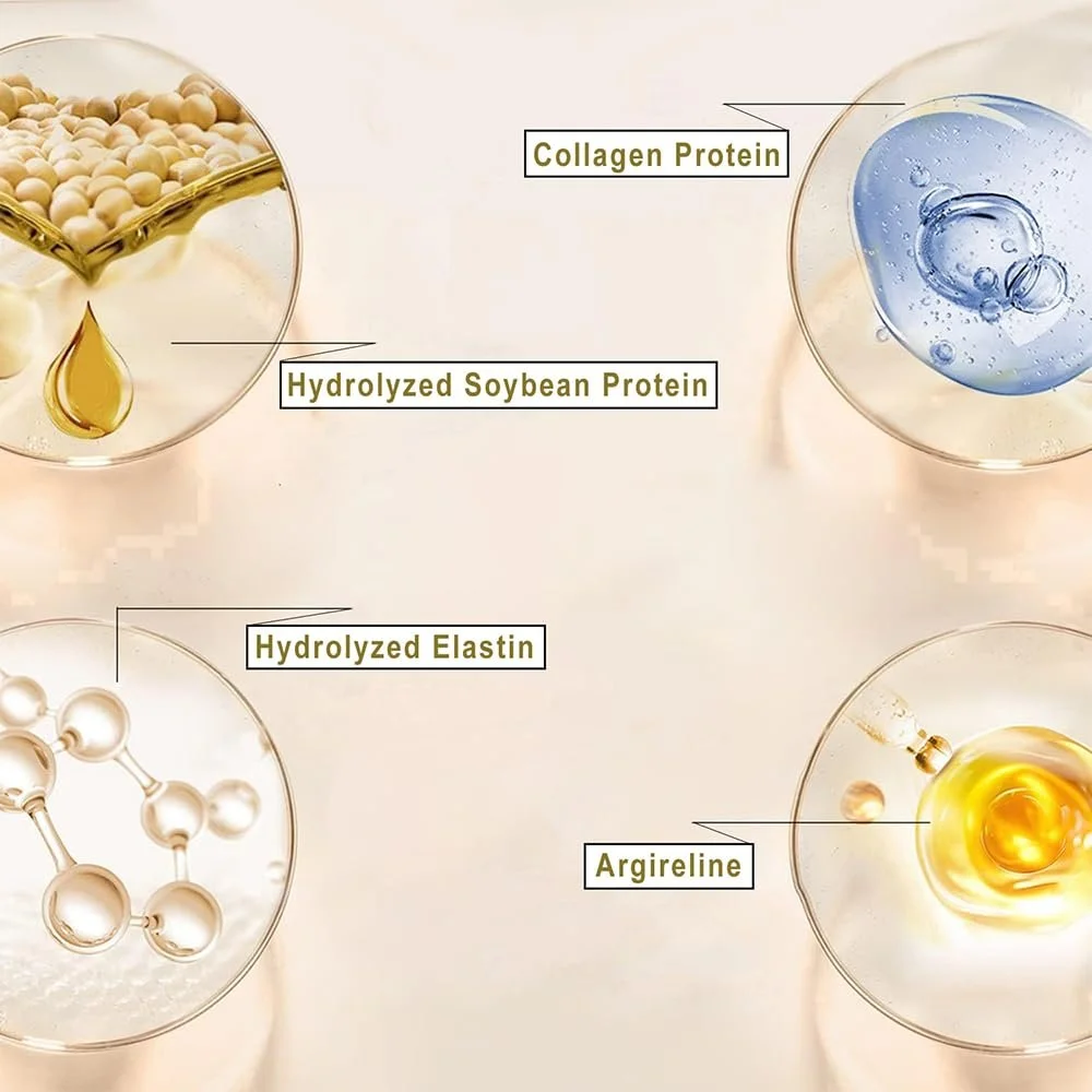 Патчі гідрогелеві для обличчя 24K Gold - Collagen для чола проти зморшок, зволожуючі, 10 штук, фото №5