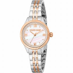 Жіночий аналоговий кварцовий годинник Roberto Cavalli RC5L124M0105, перлинно-білий - Фото 1