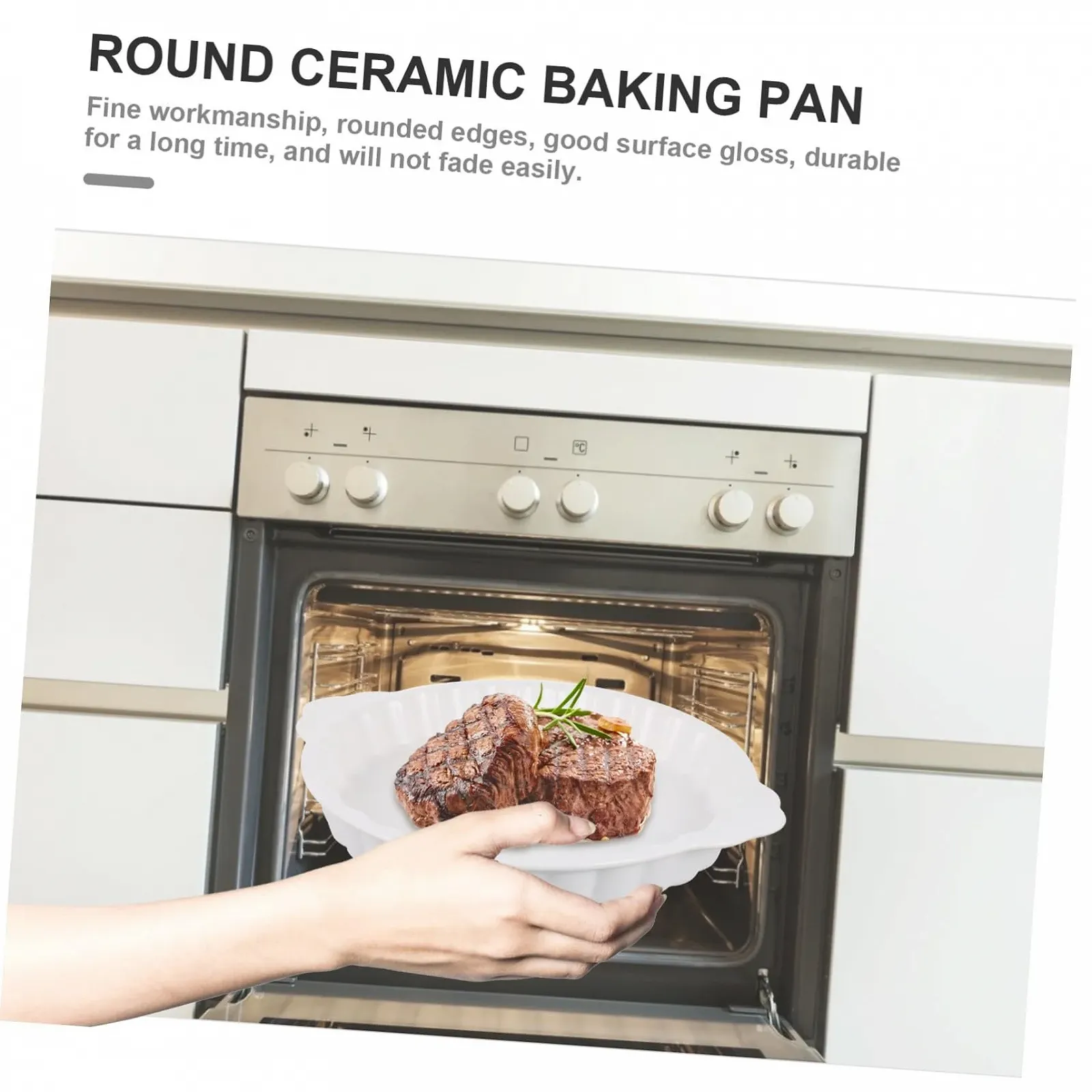 Форма для запекания Lurrose Ceramic Handles Heat Resistant Oval Oven and Microwave Safe, фото №8