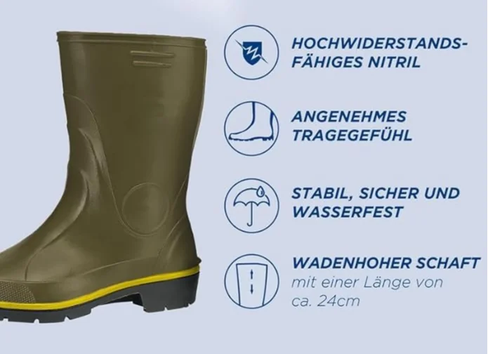 Резиновые мужские сапоги Wellington Boots Scheibler / С нескользящей подошвой / Защита от холода, фото №2
