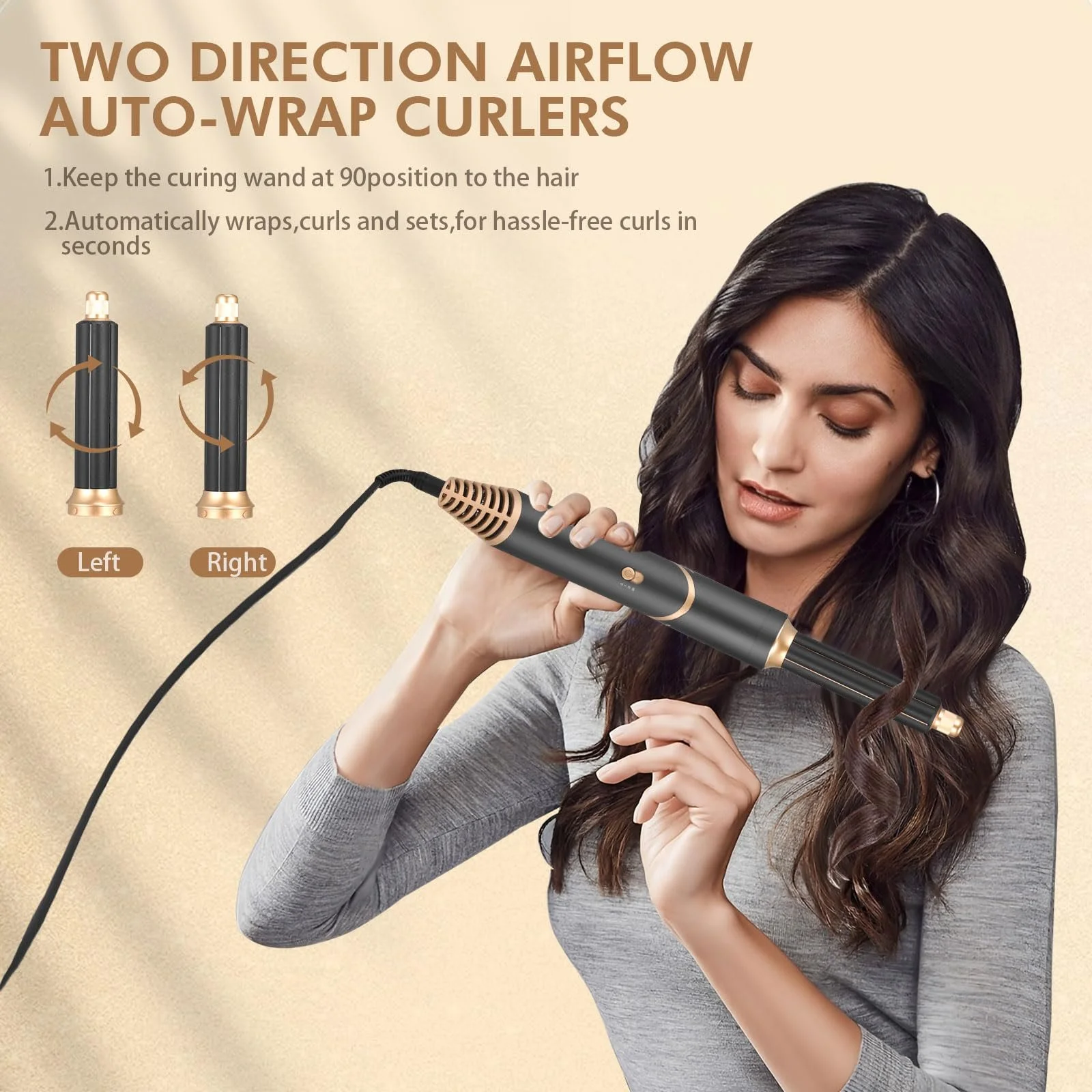 Стайлер 6 в 1 Aofesel Airstyler Фен-щітка 5 насадок Іонізація, фото №3 Стайлер 6 в 1 Aofesel Airstyler Фен-щітка 5 насадок Іонізація, фото №3