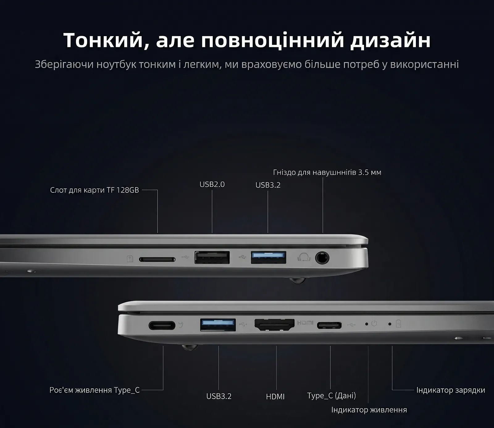 Ноутбук 15.6" ACEMAGIC AX15 Intel N150 RAM 16GB SSD 512GB Win11 Алюмінієвий корпус (UKR), фото №5