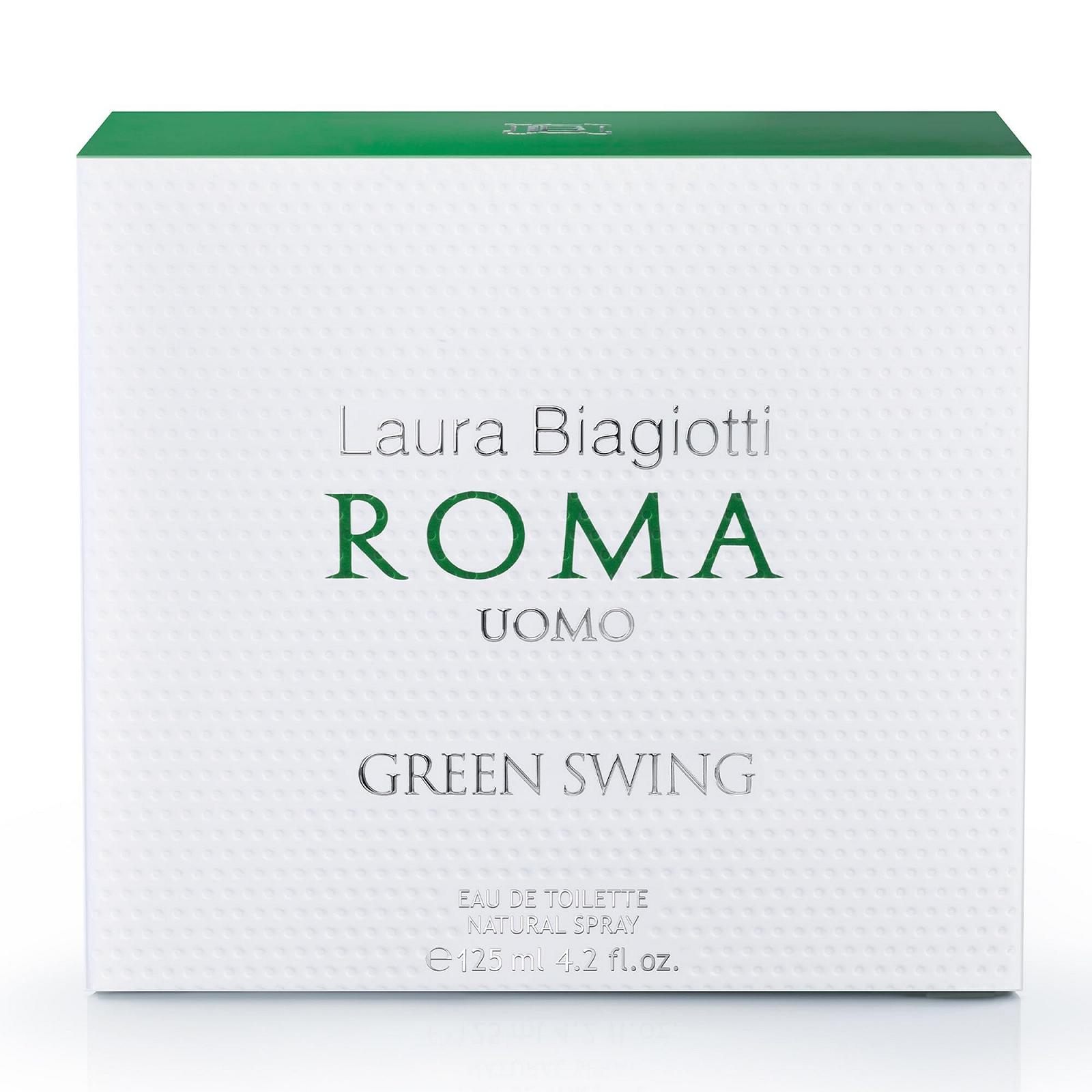 Туалетна вода Laura Biagiotti Roma Uomo Green Swing для чоловіків 125 мл, фото №3