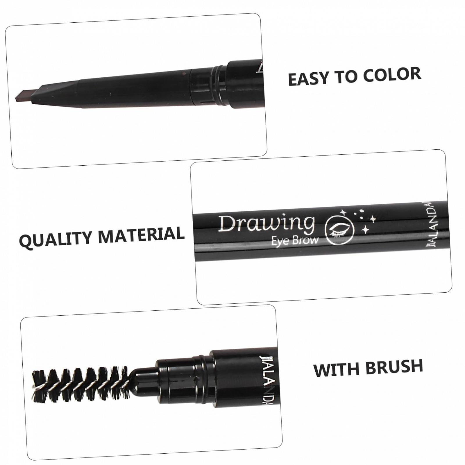 Набор POPETPOP Portable 3 Шт. Карандаш для бровей Двусторонний Вращающийся Шоколад Цвет, фото №4