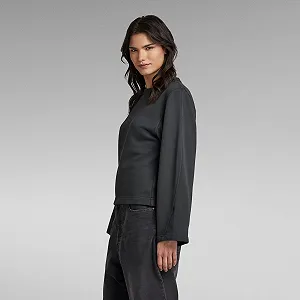 Женский свитер G-Star RAW Adjustable Sleeve Cropped Sweat - S synthetic.ua - Фото 1