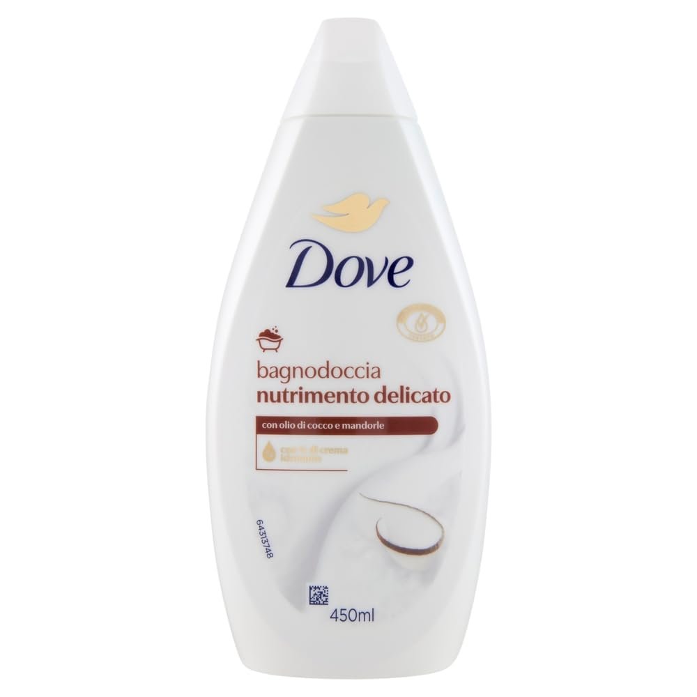 Гель-піна для душу Dove Bagnodoccia Nutrimento Delicato з кокосовою та мигдальною олією 6 x 450 мл + італійська м'якоть томатів 400 г, фото №2