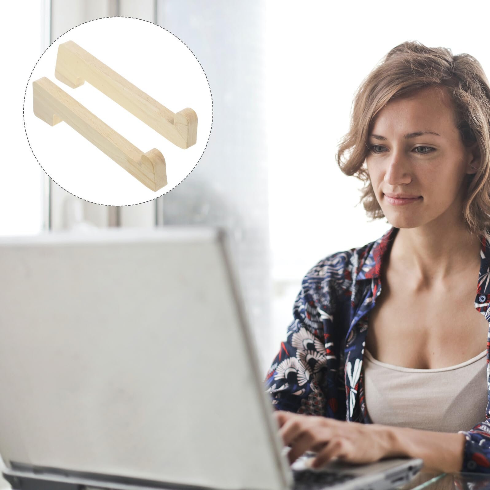 Подставка для ноутбука деревянная (2 шт.), фото №7