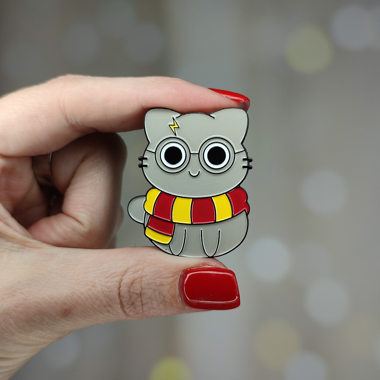 Металлический значок пин Кот Гарри Поттер, фото №1