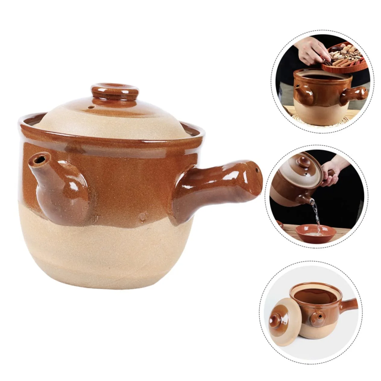 Горщик VALICLUD керамічний китайський для готування та ліків, фото №5