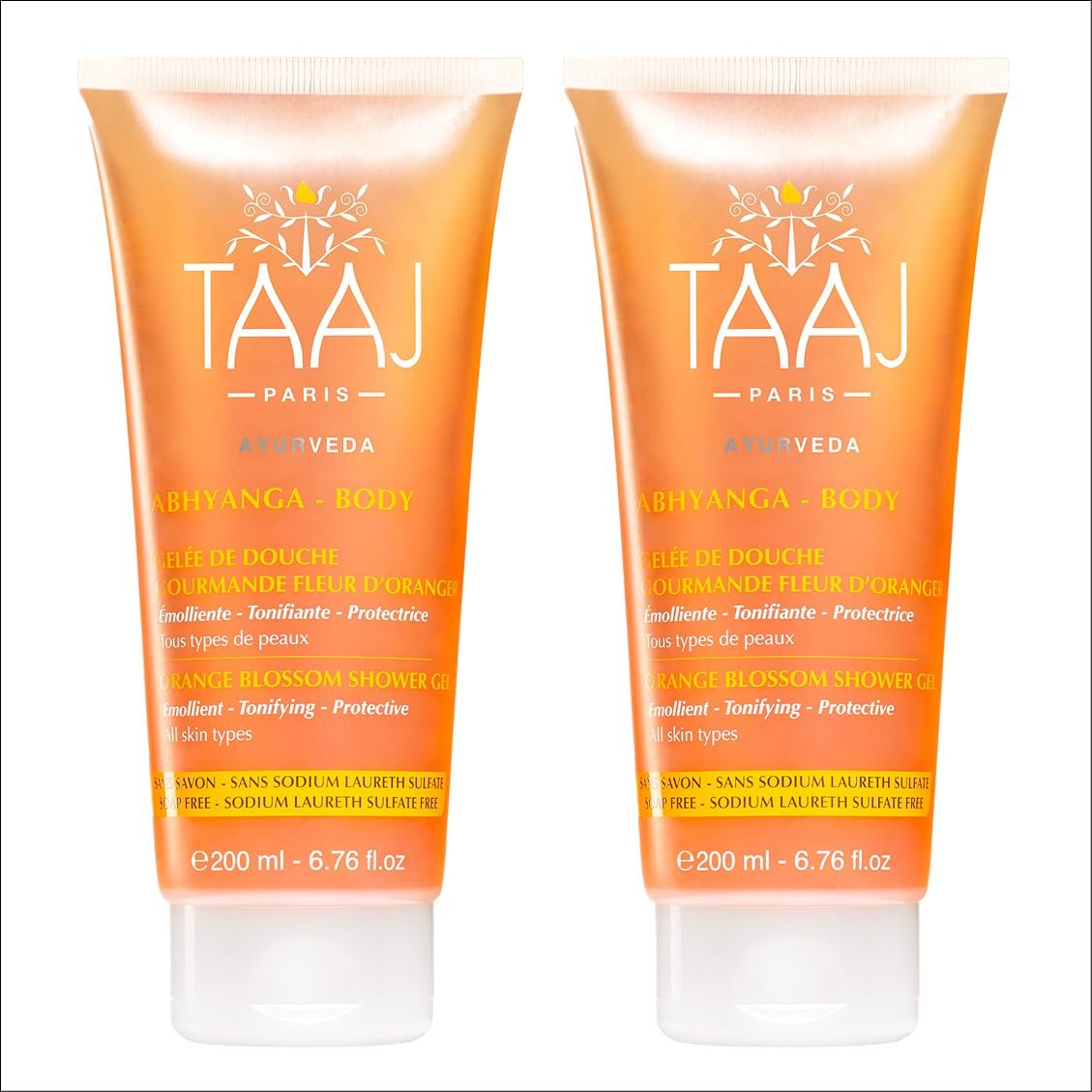 Гель для душу TAAJ Gourmande Orange Blossom зміцнювальний та відновлювальний 2 x 200 мл, фото №1