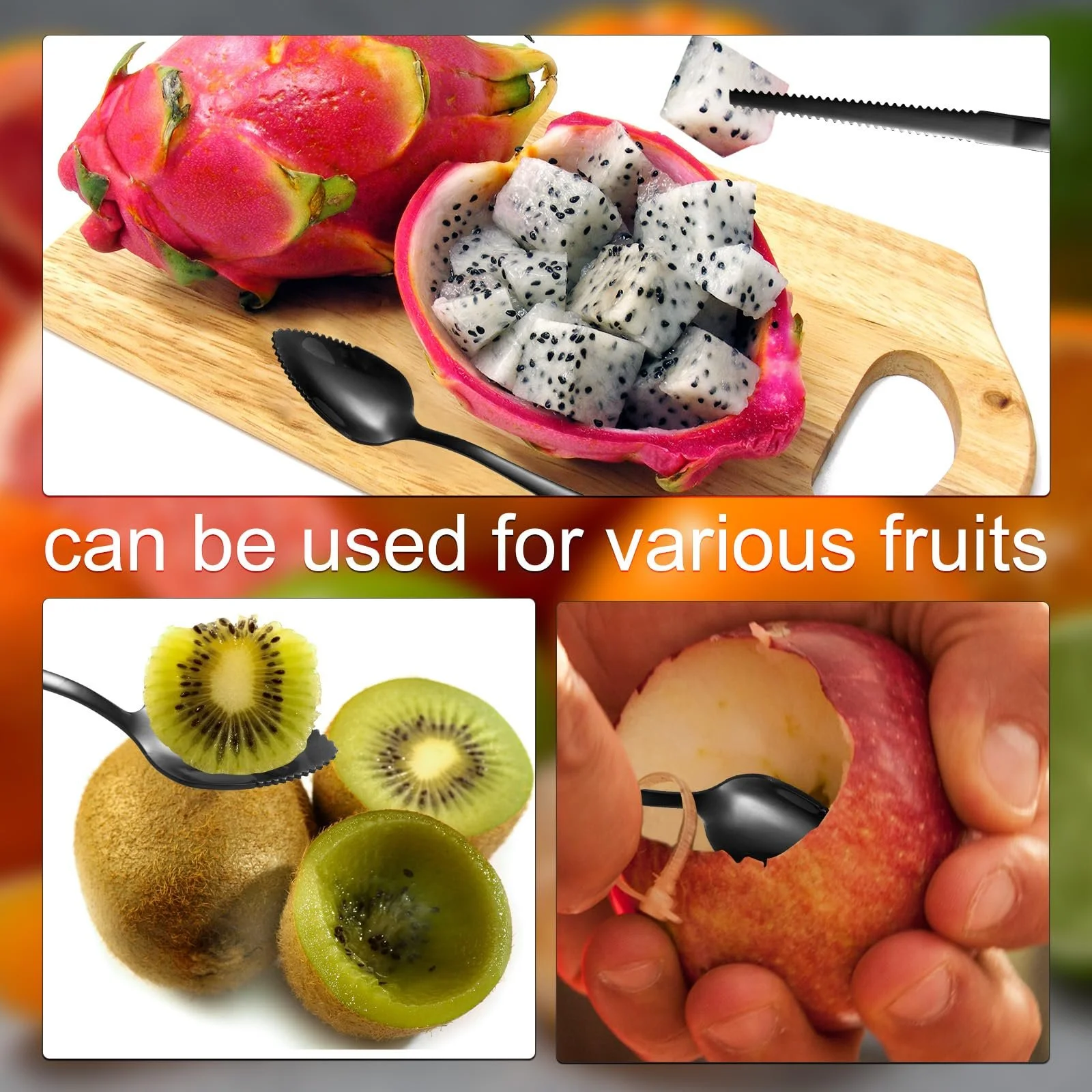 Набір ложок і ножів для грейпфрута з зазубреним краєм, 3 шт., фото №6