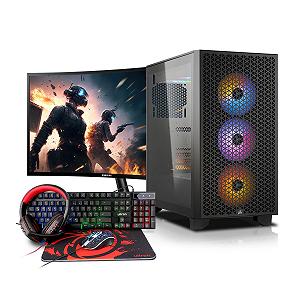 ПК Memory Gaming i7-11700F 8-ядерний 2.50ГГц 16ГБ 1000ГБ SSD RTX 4060 8ГБ Win 11 Pro 24-дюймовий + Ultron Hawk Gaming Kit 4-в-1 - Фото 1
