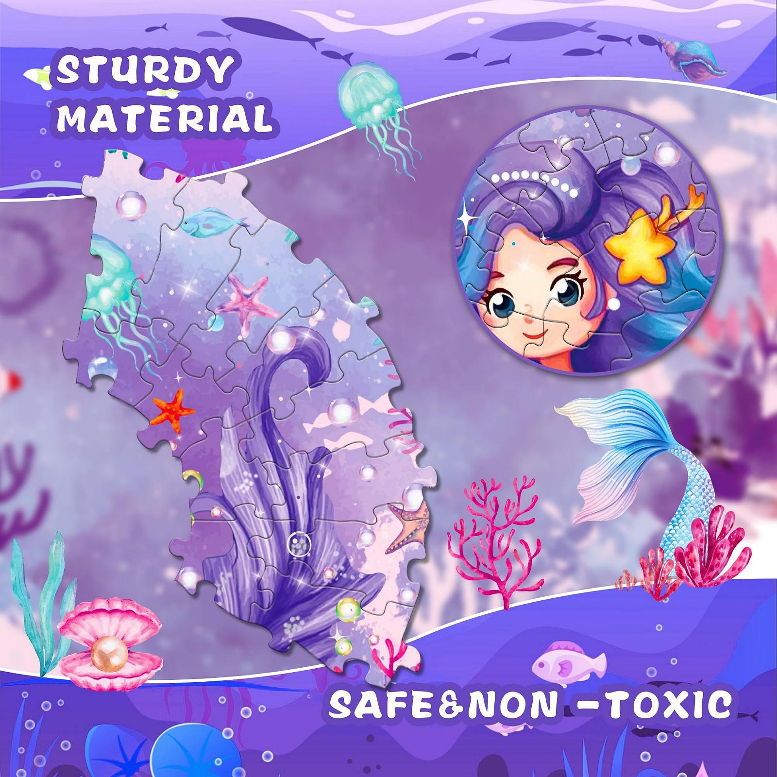 Пазл Русалочка 71 деталь Большой круглый 3–8 лет, фото №2 Пазл Русалочка 71 деталь Большой круглый 3–8 лет, фото №2