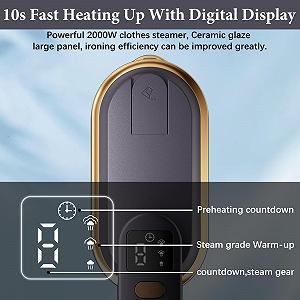 Вертикальний відпарювач 2000 Вт 180° ручка, що обертається Сірий synthetic.ua - Фото 1